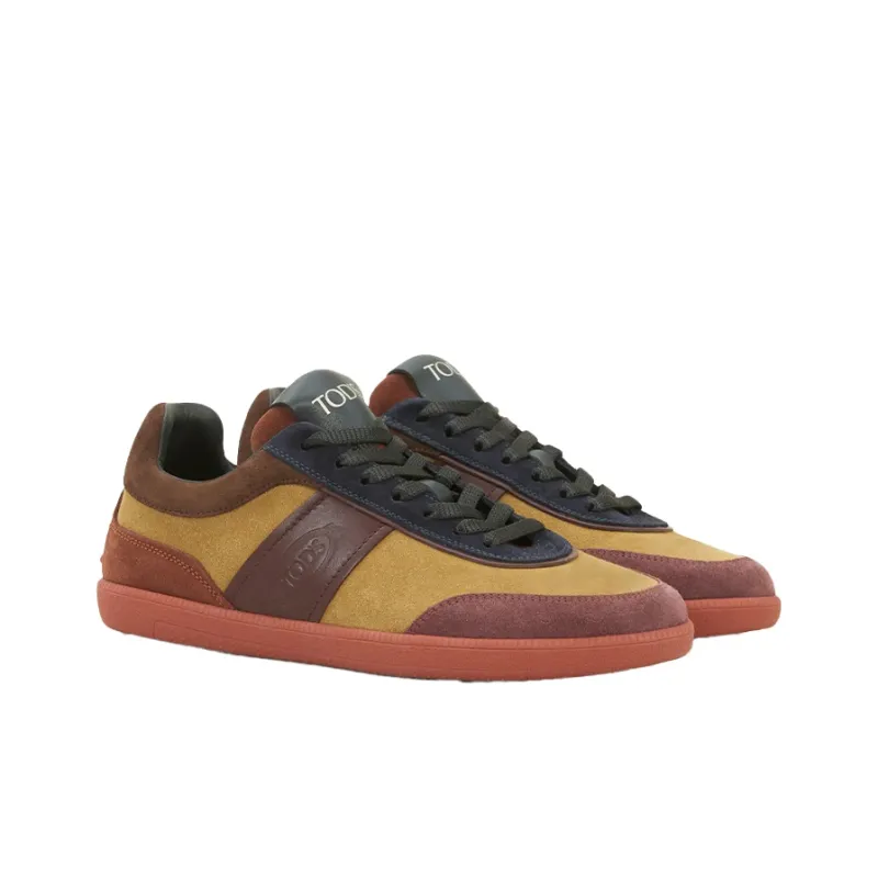 TOD'S Skateboard Shoes Women's Low Top Brown/Yellow/Orange-1
