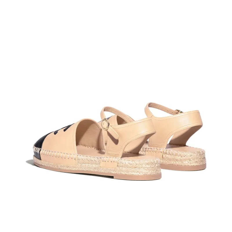 CHANEL Casual Single Shoes Women's Beige-4
