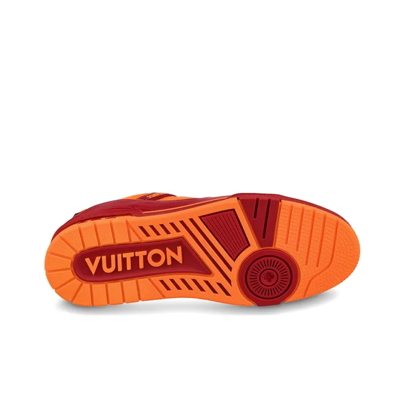 LOUIS VUITTON Trainers 'Orange Monogram With Red'-4