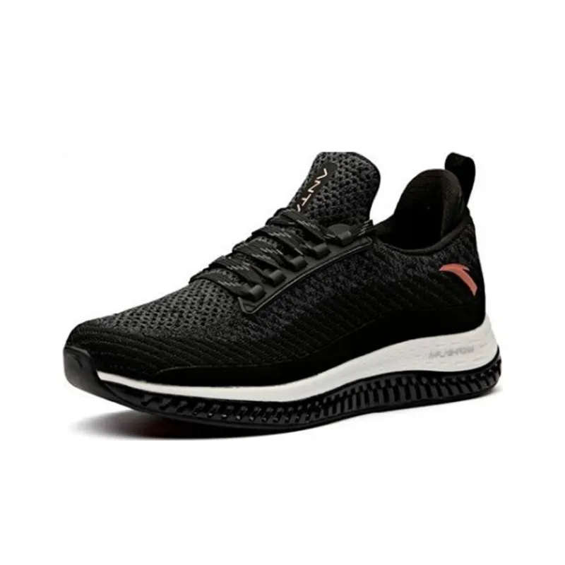 Anta Flashfoam Wear Resistant Slip Resistant Low Top Running Shoes Women's Carbon Gray-1