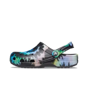 Crocs Classic Clog Tie Dye Black Multi Color