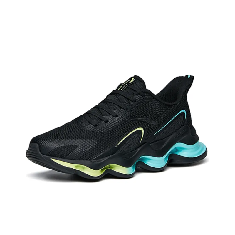 Anta Running Collection Cushioning Anti Slip Wear Resistant Breathability Low Top Running Shoes Men's Black-1