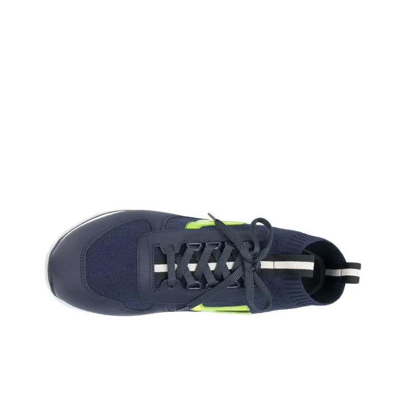 BALLY Shock Absorbers With Slip Resistant And Abrasion Resistant Properties Mid Top Running Shoes Men's Blue-4