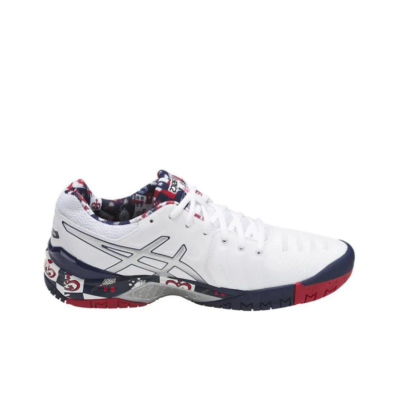 Asics Gel-Resolution 7 Wear-Resistant Low-Top Running Shoes Men's White-1
