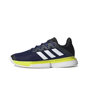 Adidas Solematch Bounce Tennis Shoes Men Low Top Blue/Black/Yellow
