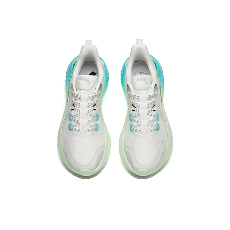 ANTA Running Collection Running Shoes Men Low Top Ivory White/Fluorescent Light Grass Green-3