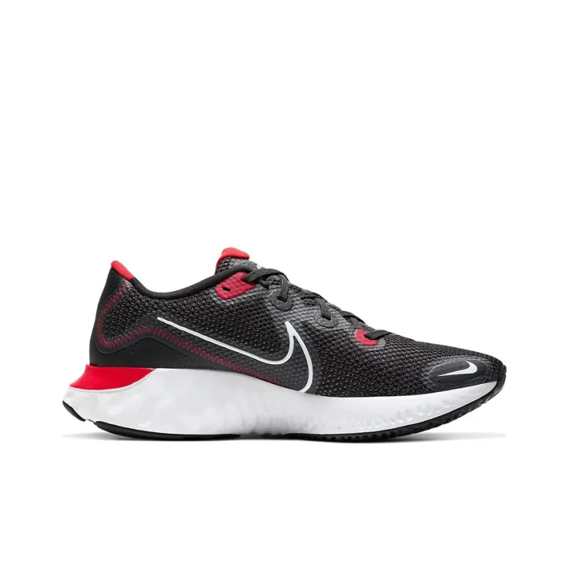 Nike Renew Run 4E Wide 'Black University Red'-1