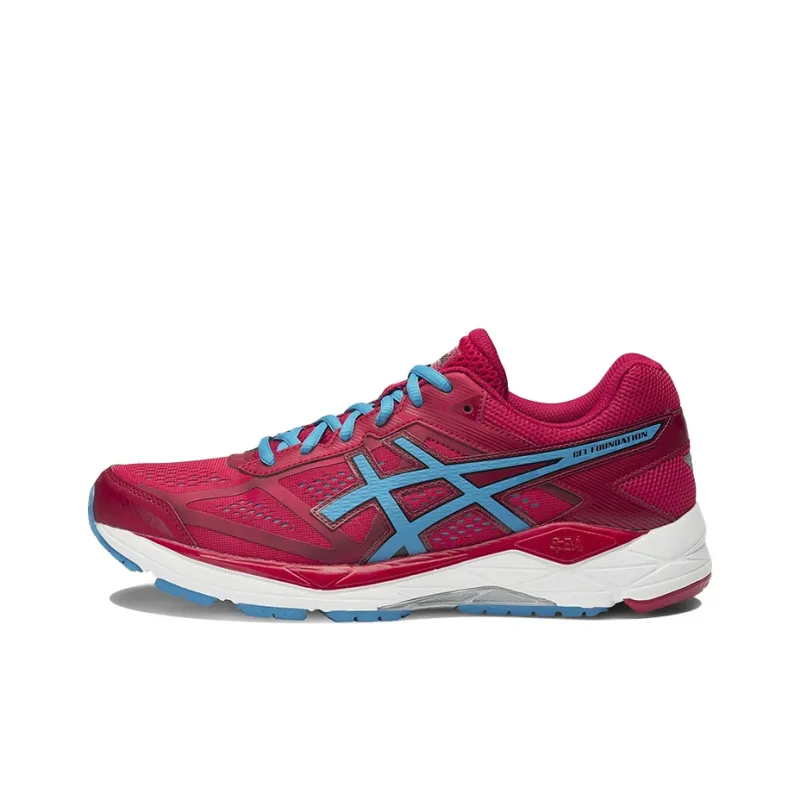 Asics Gel-Foundation 12 Running Shoes Men Low-Top Burgundy/Blue-0