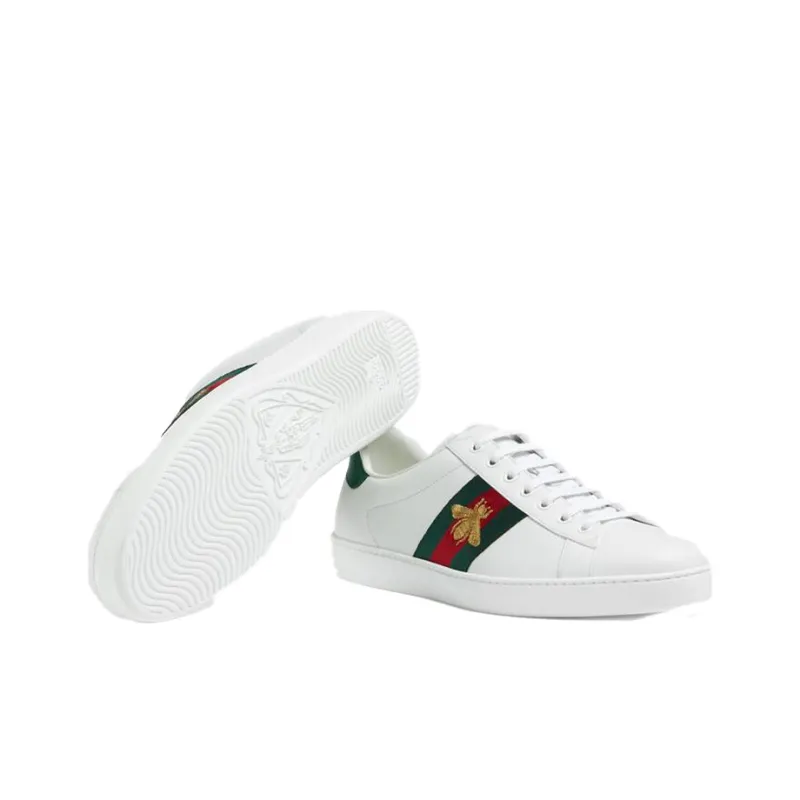 GUCCI Ace Embroidered Bee Sneakers-4