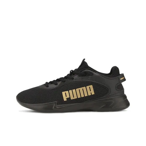 PUMA Jaro Tennis Shoes Women's Low-Top Black/Gold