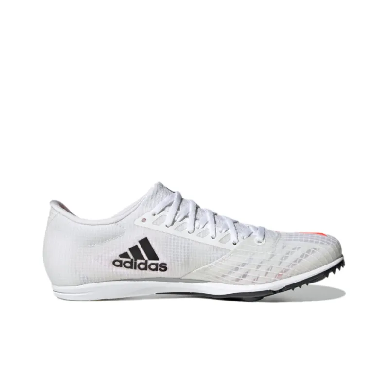 Adidas Distancestar Spikes Non slip Lightweight Low Top Running Shoes Women's Coral Orange-1