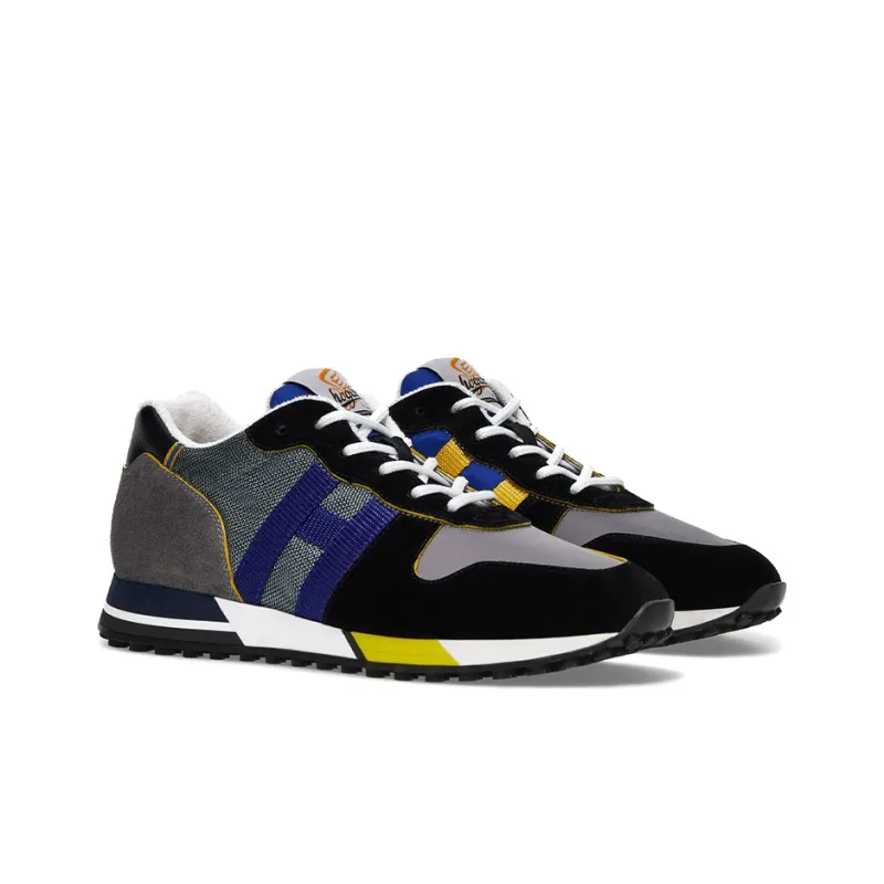 HOGAN H383 Low Top Casual Shoes Men's Black Blue Gray-1