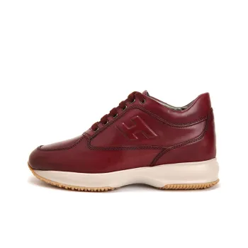 HOGAN Interactive Low Top Casual Shoes Men's Red Brown