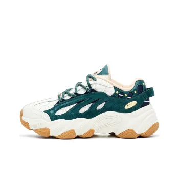 LI-NING 1990 Cushioning Anti-Slip And Wear-Resistant Low-Top Casual Shoes Women's Pine Dark Green