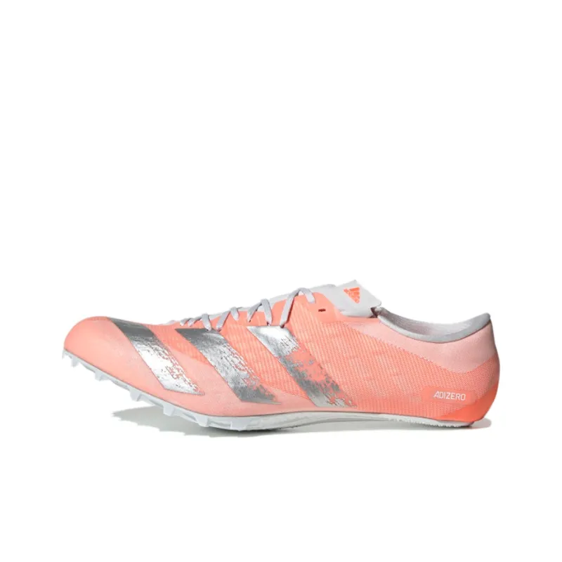 Adidas Adizero Prime Sprint Spikes Low Top Running Shoes Men's Pink Silver-0