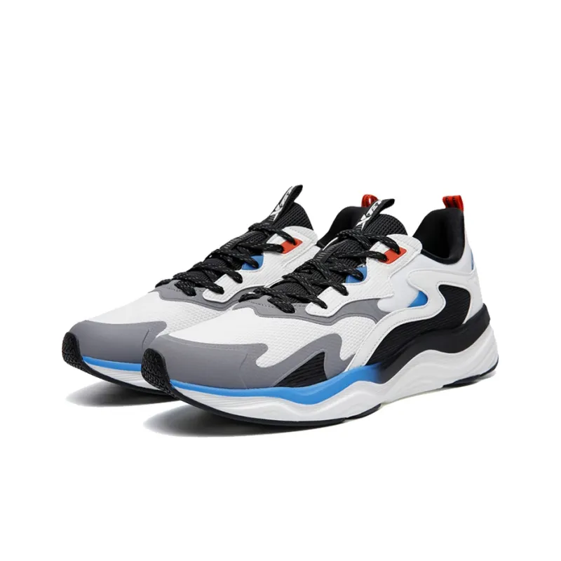 XTEP Inkjet Running Shoes Men's White Black Gray-1