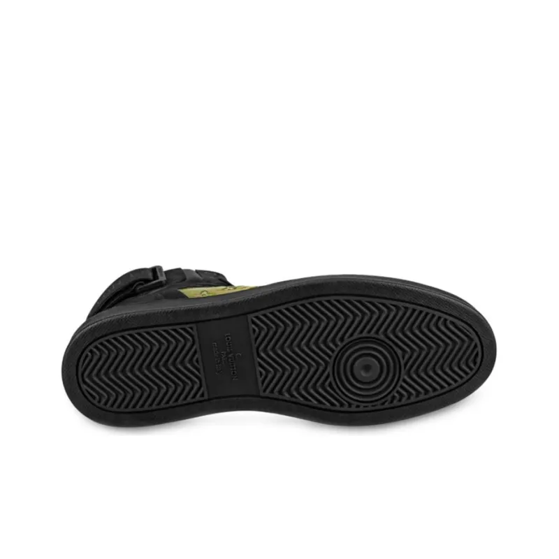 LOUIS VUITTON Rivoli Ankle Sneakers 'Black With Colorfull Monogram Patches'-4