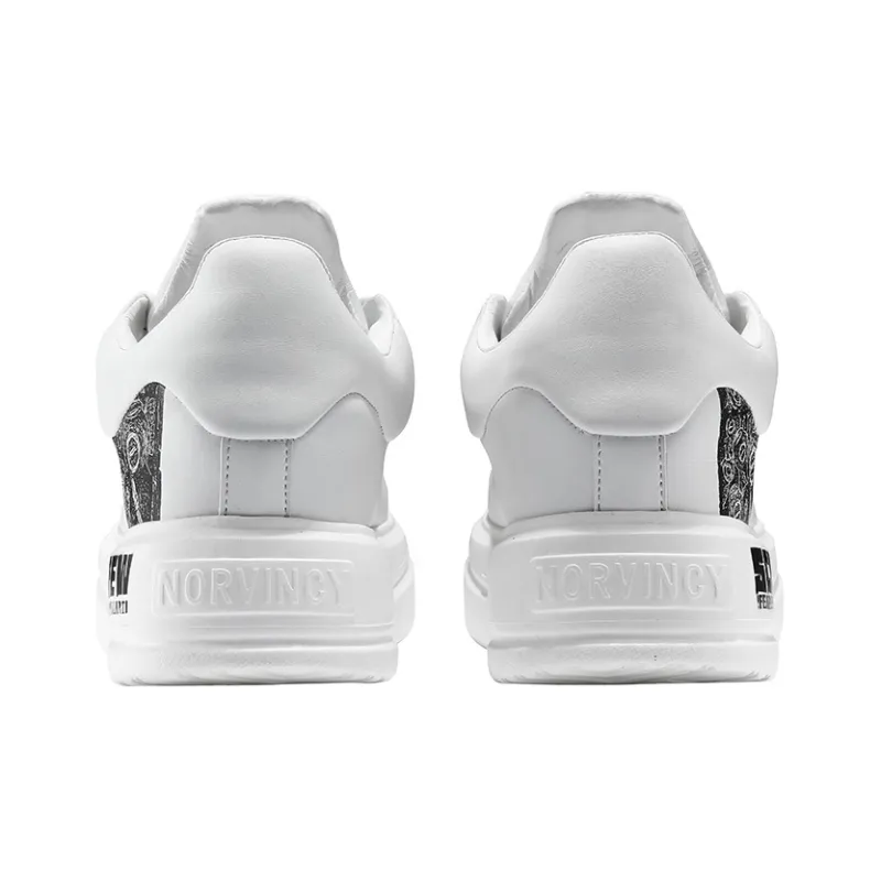 NORVINCY Stylish Skateboarding Shoes Unisex White-3