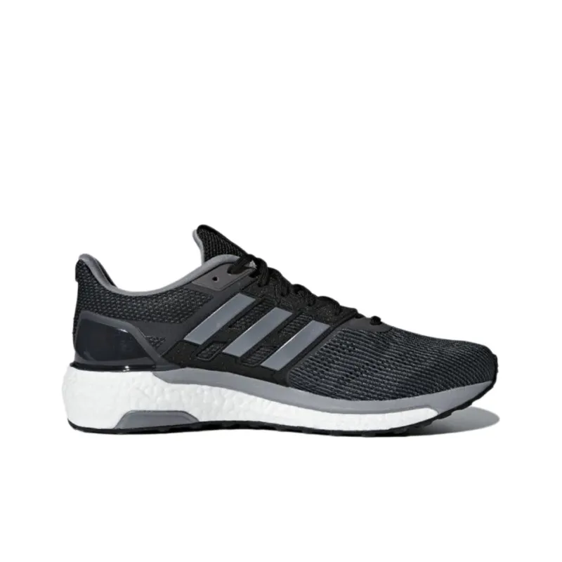 Adidas Supernova 1 Slip-Resistant Low-Top Marathon Running Shoes Unisex Black Silver-1