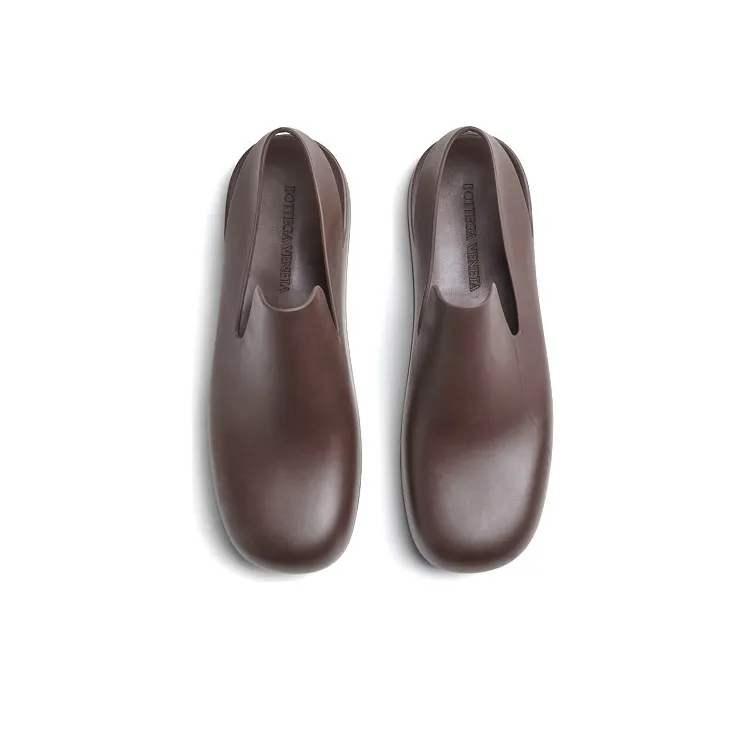 Bottega Veneta Rubber Slingback Puddle Shoes Brown-3