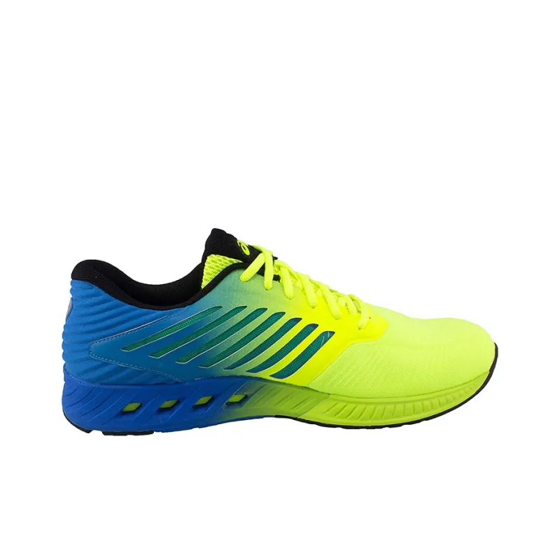 Asics Fuze Breathable Wear Resistant Slip Resistant Low Top Running Shoes Men's Neon Yellow Blue-1