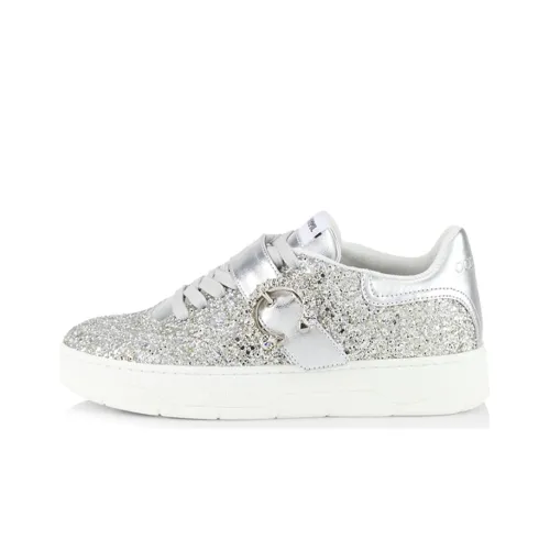 Jimmy Choo Skateboard Shoes Women's Low-Top Platinum