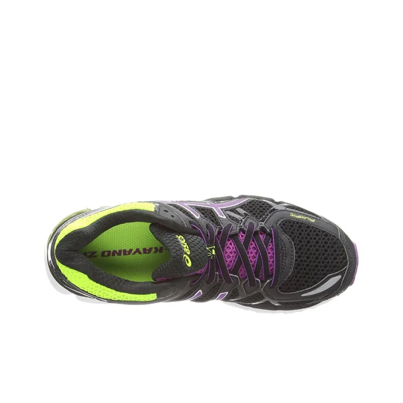 Asics Gel-Kayano 21 Wear-Resistant Low-Top Running Shoes Women's Black Purple-3