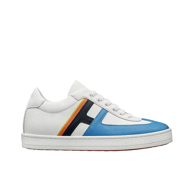 HERMES Boomerang Low Top Stylish Skateboarding Shoes Women's White Blue-1
