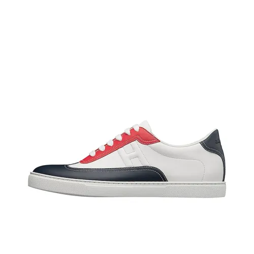 HERMES Skateboard Shoes Men Low-Top White/Blue/Red