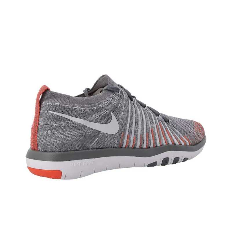 Nike Free Transform Flyknit Low Top Grey/Orange Women's-3