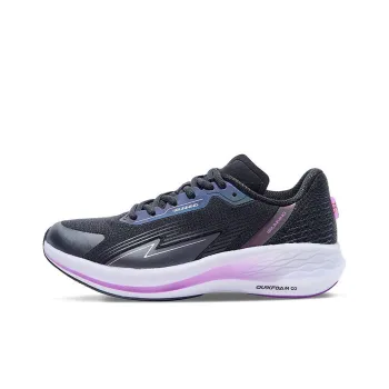 361° Flying Wing Lightweight And Breathable Low Top Running Shoes Women's Black Purple