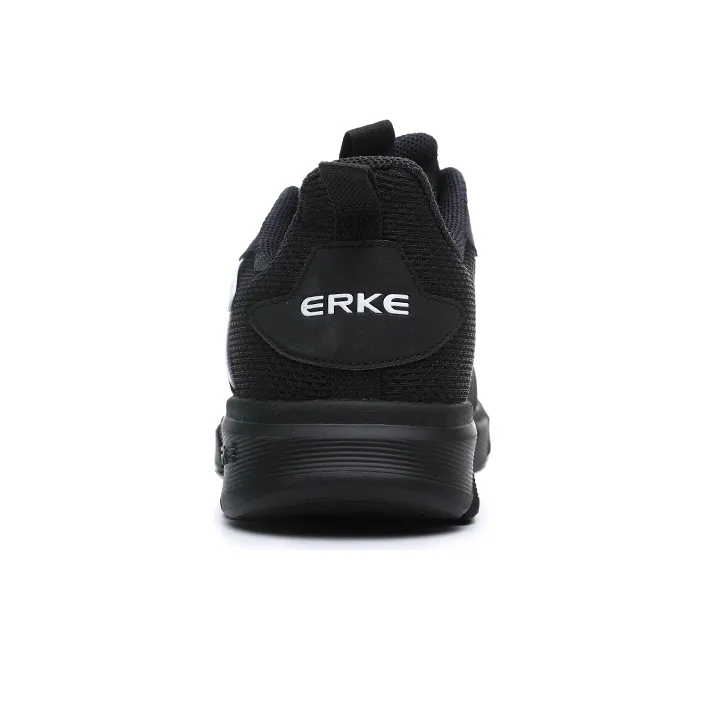 Erke Cushioning Anti Slip And Wear Resistant Low Top Running Shoes Men's Black White-3