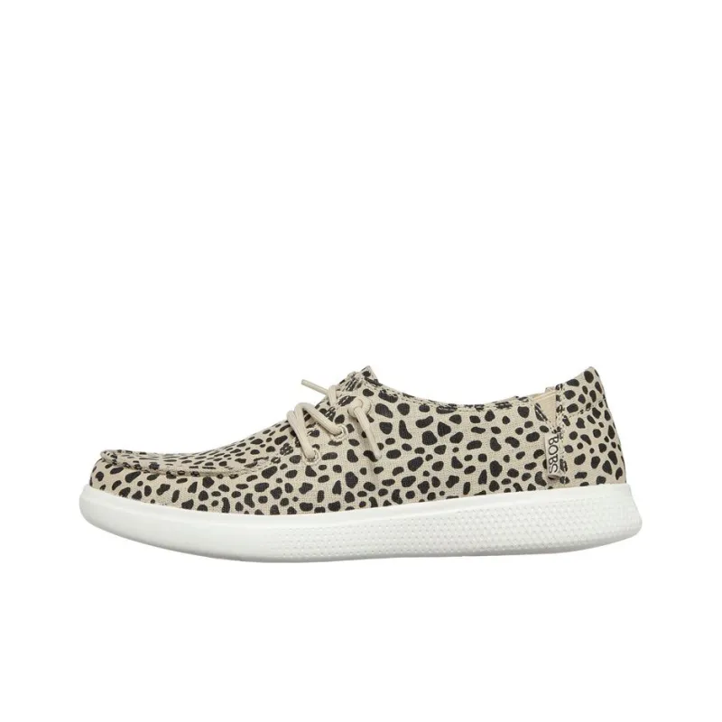Skechers BOBS SKIPPER Cushioning Anti-Slip And Wear-Resistant Low-Top Sports Casual Shoes Women's Leopard Print-0