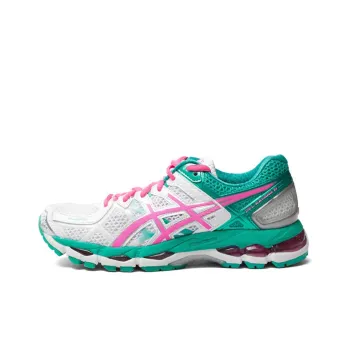 Asics Gel-Kayano 21 Wear-Resistant Low-Top Running Shoes Women's White Red Green