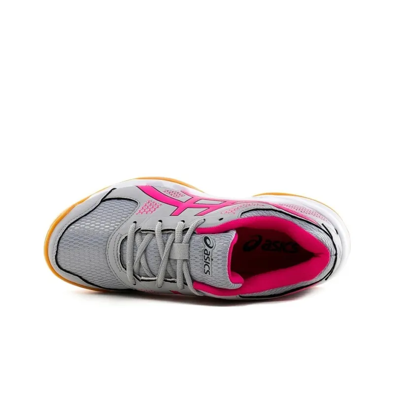 Asics Gel-Rocket 8 8 Wear-Resistant Low-Top Running Shoes Unisex Gray Pink-2
