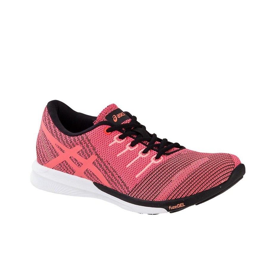 Tênis asics fuzex rush pink black shops white feminino