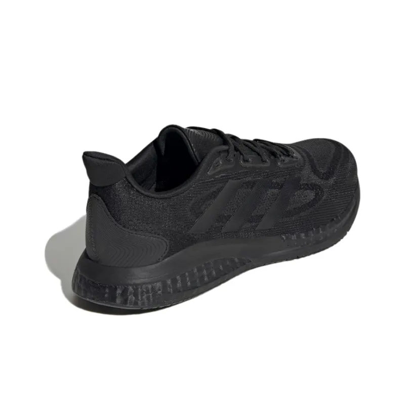 Adidas Supernova+ Cushioning Wear-Resistant Low-Top Running Shoes Men's Black-3