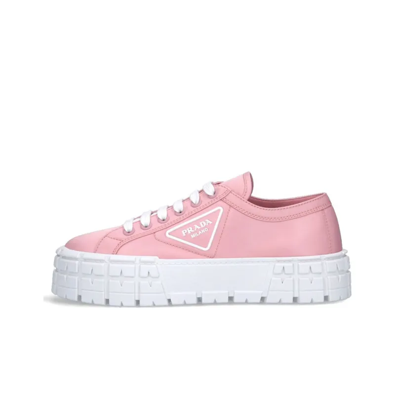 PRADA Women's Gabardine Wheel Platform 'Pink'-0