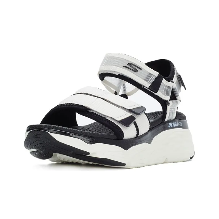 Skechers Max Cushioning Beach Sandals Women's White Black-1
