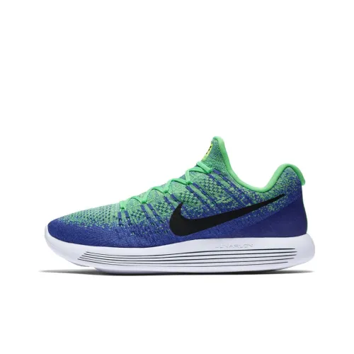 Nike LunarEpic Flyknit 2 Running Shoes Men Low-Top Blue/Green