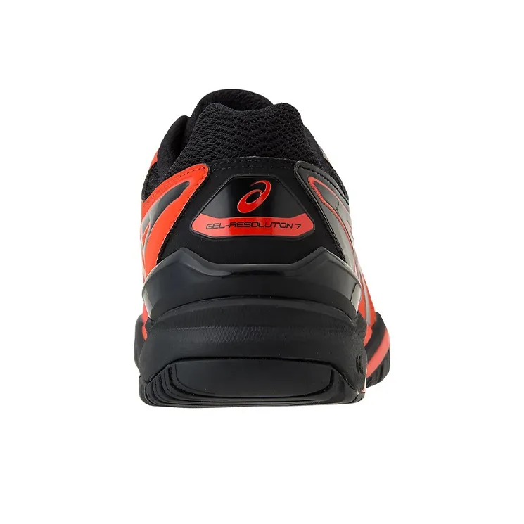 Asics Gel-Resolution 7 Wear-Resistant Low-Top Running Shoes Men's Red Black-4