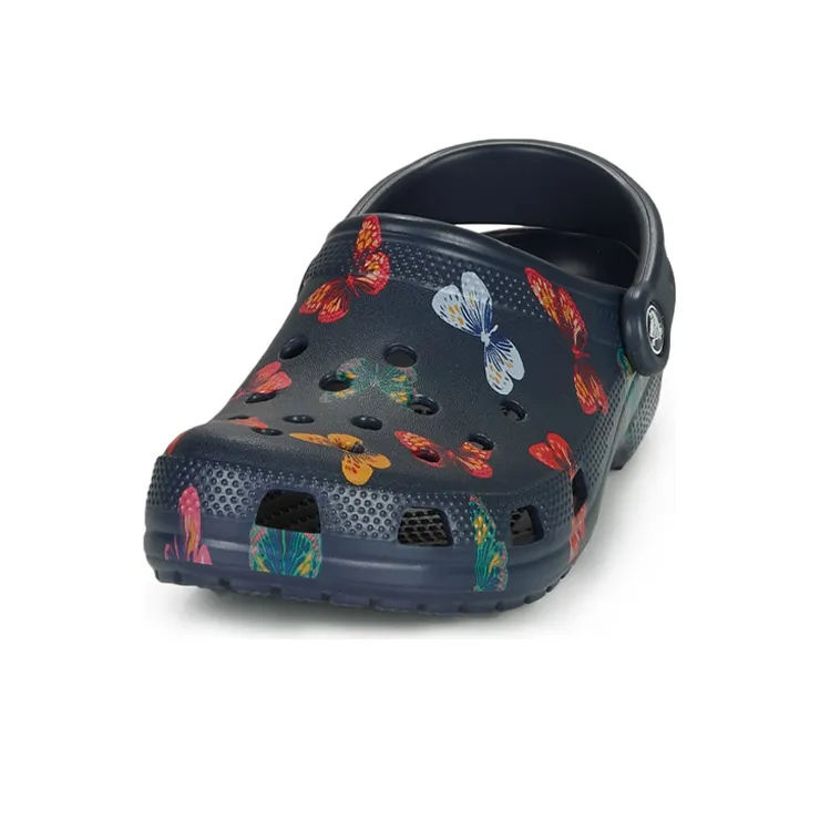 Crocs Classic Vacay Vibes Butterfly Clogs 'Navy Multi'-4