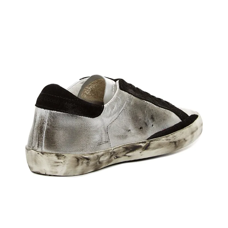 Golden Goose Super Star Skateboard Shoes Men Low Top Silver-2