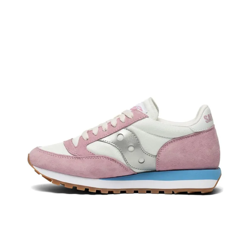 Saucony Jazz 81 Cushioning, Slip Resistant, And Abrasion Resistant Low Top Casual Shoes Women's Pink Blue-0
