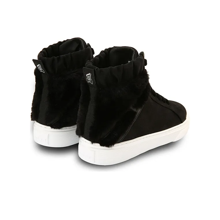 HOGAN Skateboard Shoes Women's High Top Black-3