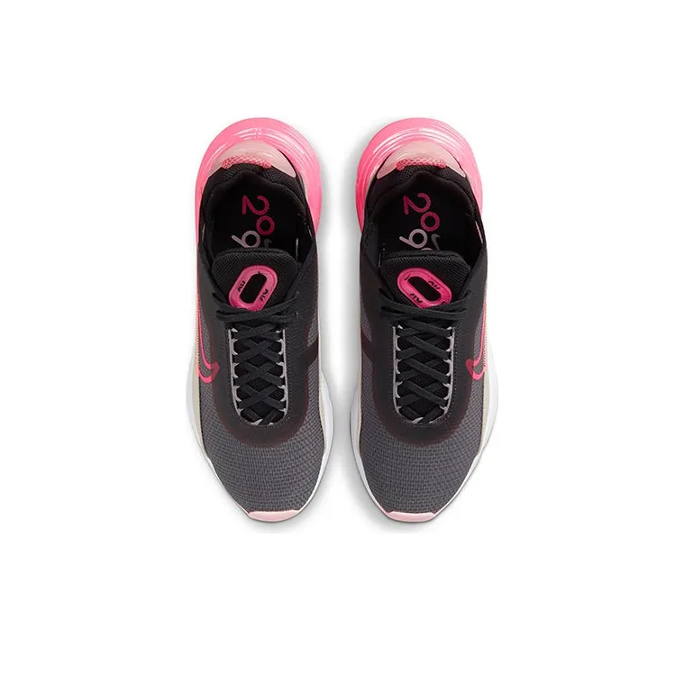 Nike Air Max 2090 Cushioning Anti Slip And Wear Resistant Low Top Running Shoes Women's Black Pink-4