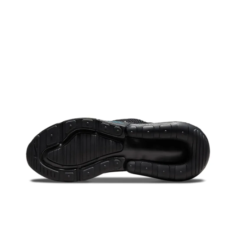 Nike Air Max 270 Cushioned Slip-Resistant Breathable Coverage Low-Top Running Shoes GS Black Gold-5
