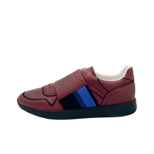 Bottega Veneta Low-Top Stylish Skateboarding Shoes Men's Red Brown