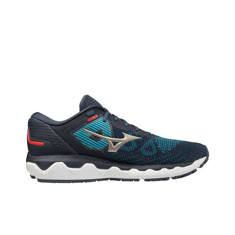 Mizuno Horizon 5 Cushioning Anti Slip Wear Resistant Breathability Low Top Running Shoes Men's Blue-1