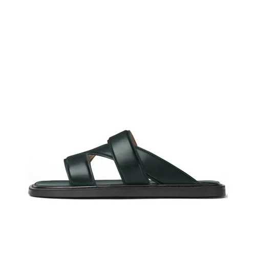 Bottega Veneta Slide Slippers Men Ink Black